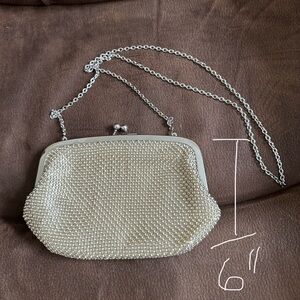 Jessica McClintock Elegant Pearl Beaded Evening Bag